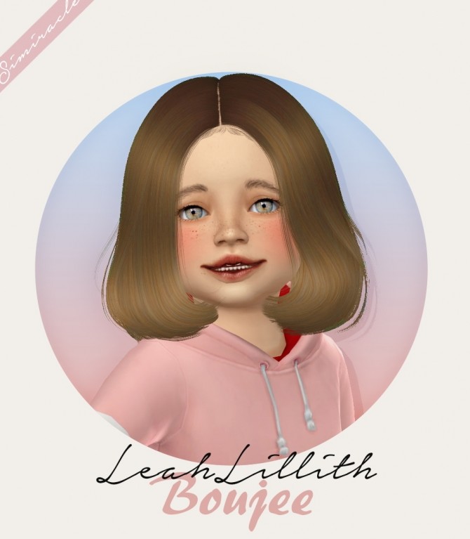 Sims 4 LeahLilliths Boujee hair for kids and toddlers at Simiracle