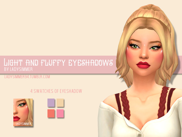 Sims 4 Light and Fluffy Eyeshadows by LadySimmer94 at TSR
