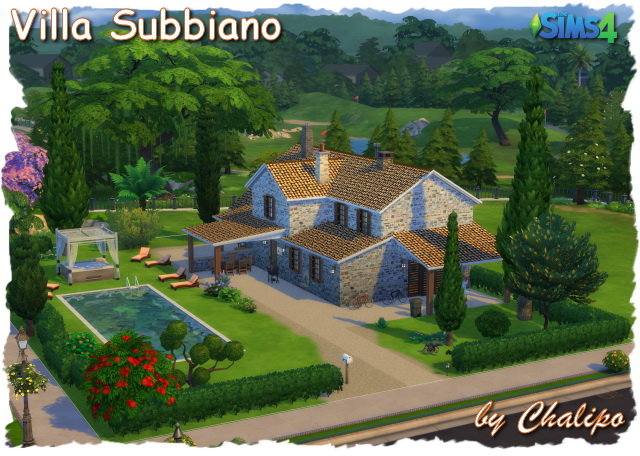 Sims 4 Villa Subbiano by Chalipo at All 4 Sims