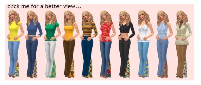 Sims 4 SP05 FLARED JEANS at Sims4Sue