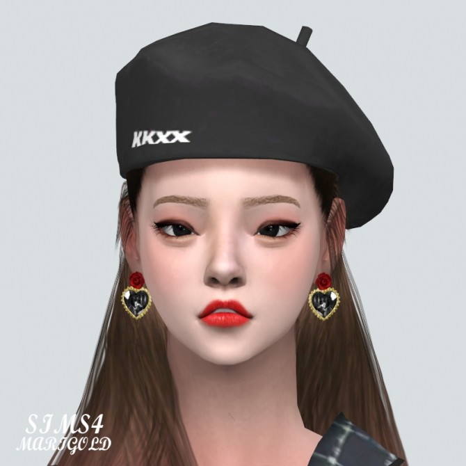 Sims 4 Rose Heart Earrings at Marigold