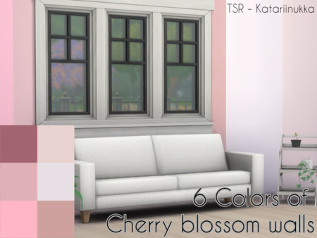 6 Colors of Cherry blossom walls by Katariinukka at TSR