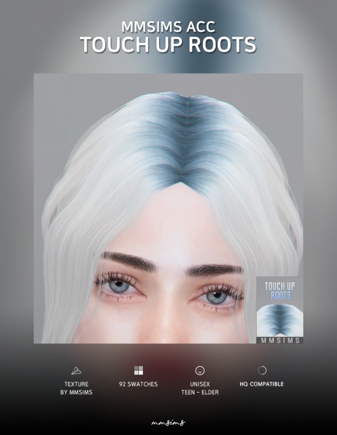 Sims 4 Hair ACC Touch up roots at MMSIMS