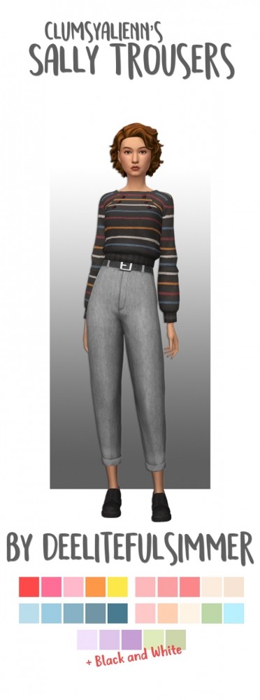 Sims 4 Clumsyalienns Sally trousers at Deeliteful Simmer