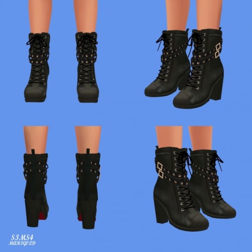 Stud Leather Boots at Marigold » Sims 4 Updates