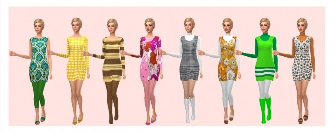 Sims 4 RETRO SHIFT DRESS at Sims4Sue