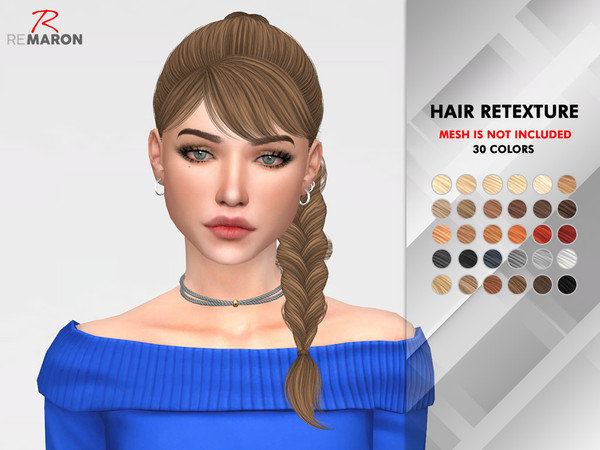 Sims 4 Rain Hair Retexture by remaron at TSR