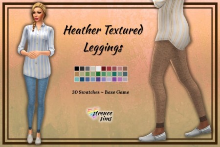 Heather Textured Leggings at Strenee Sims