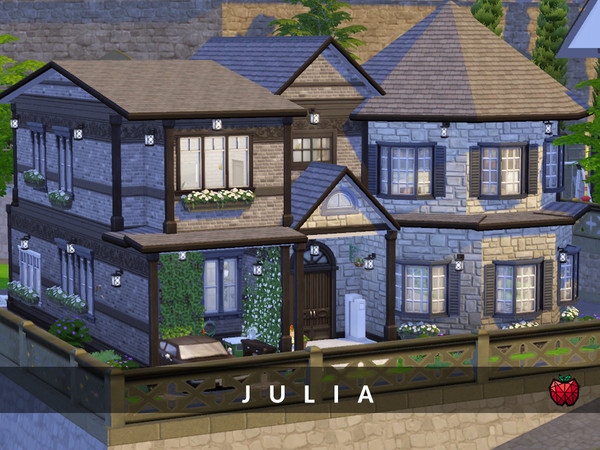 Sims 4 Julia traditional house by melapples at TSR