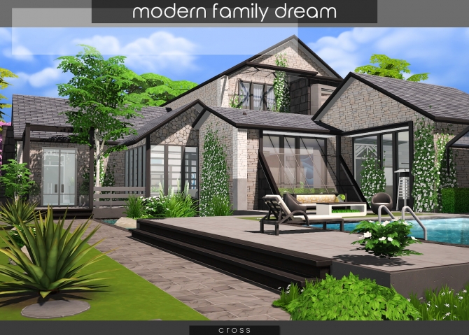 sims 3 modern family house