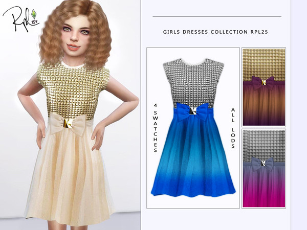 Sims 4 Girls Dresses Collection RPL25 by RobertaPLobo at TSR