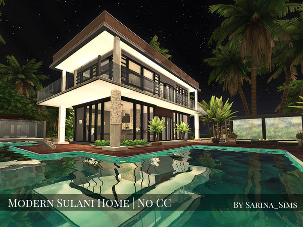 Sims 4 Modern Sulani Home by Sarina Sims at TSR