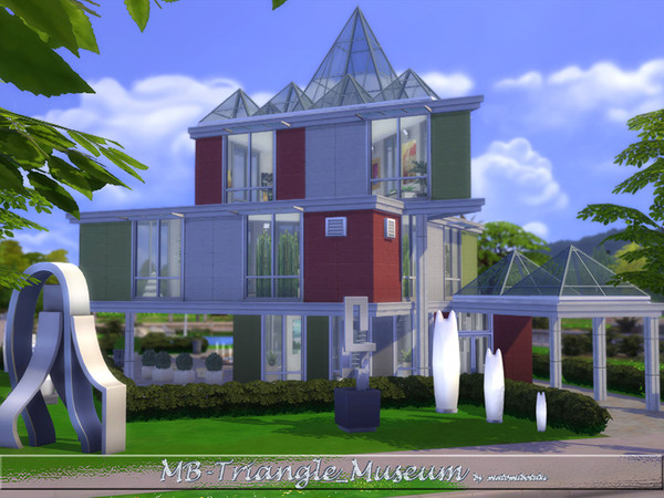 Sims 4 MB Triangle Museum by matomibotaki at TSR