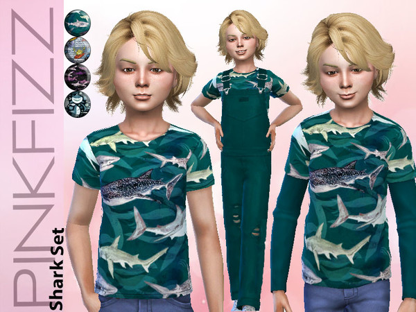 Sims 4 Shark Set by Pinkfizzzzz at TSR
