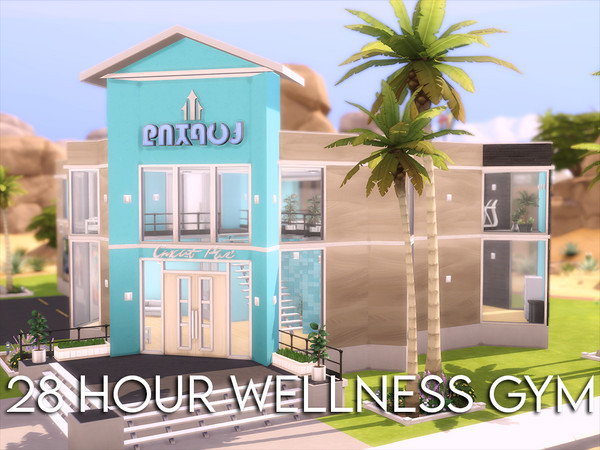 Sims 4 28 Hour Wellness Gym by xogerardine at TSR
