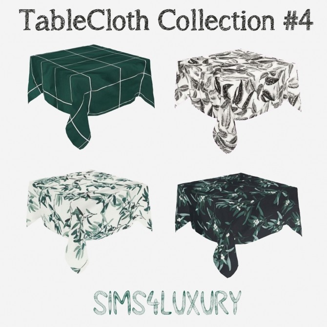 Sims 4 Tablecloth Collection #4 at Sims4 Luxury