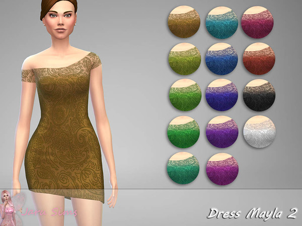 Sims 4 Dress Mayla 2 by Jaru Sims at TSR