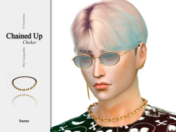 Sims 4 Chained Up Choker by Suzue at TSR