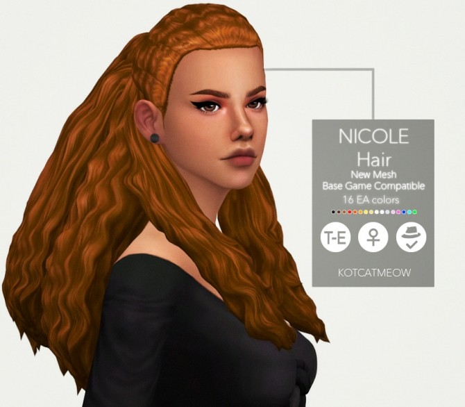 Sims 4 Nicole Hairstyle at KotCatMeow