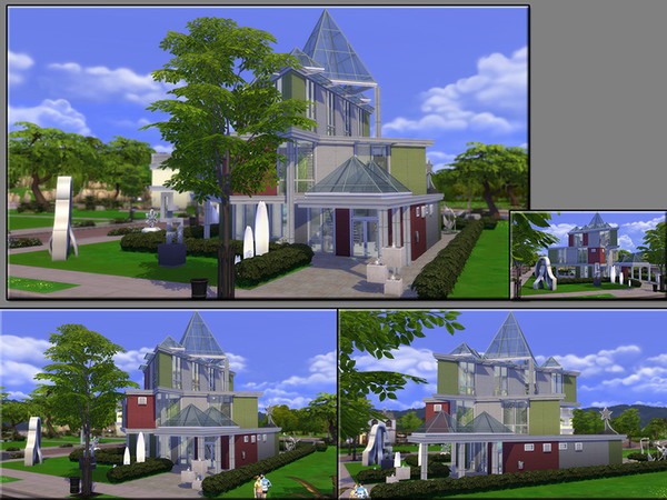 Sims 4 MB Triangle Museum by matomibotaki at TSR