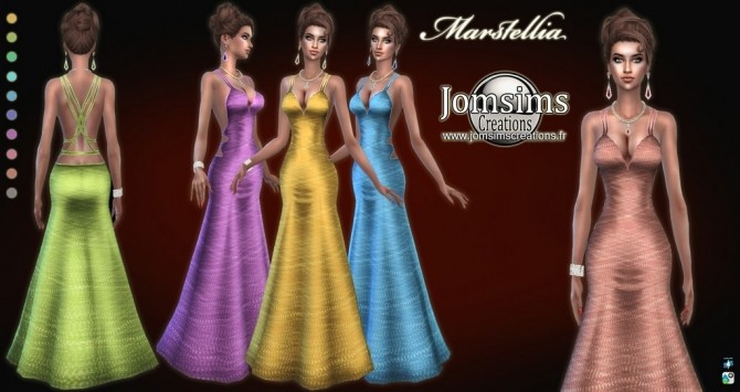 Sims 4 Marstellia dress at Jomsims Creations