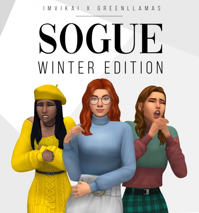 Sims 4 SOGUE WINTER EDITION SET collaboration at Vikai