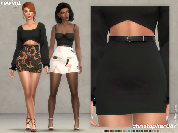 Sims 4 Rewind Skirt by Christopher067 at TSR
