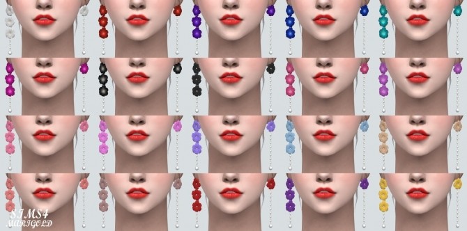 Sims 4 Unbalance Flower Pearl Earrings at Marigold