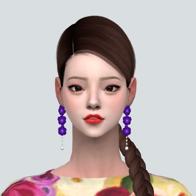 Sims 4 Elegance 3 Flower Pearl Earrings at Marigold