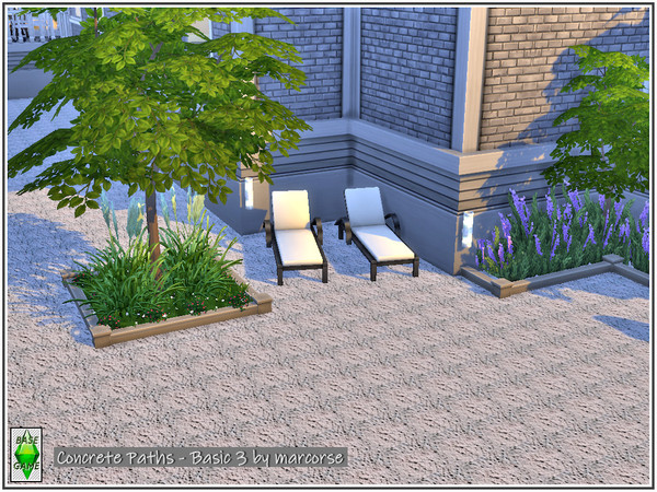 Sims 4 Concrete Paths Basic by marcorse at TSR