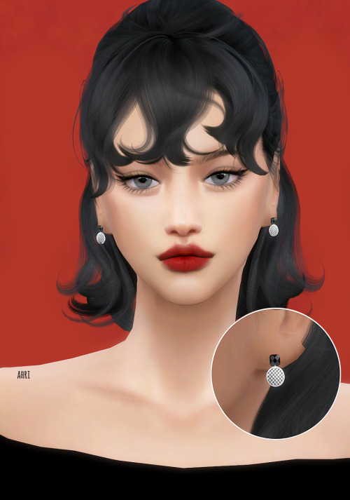 Sims 4 Black Twinkle Earrings at Ahri Sim4