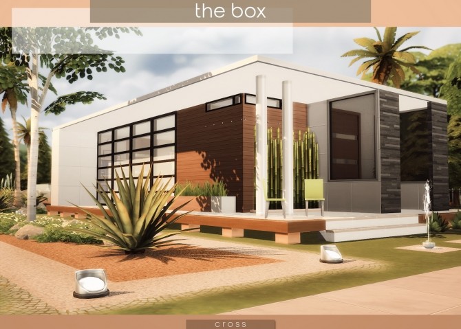 Sims 4 The Box house by Praline at Cross Design