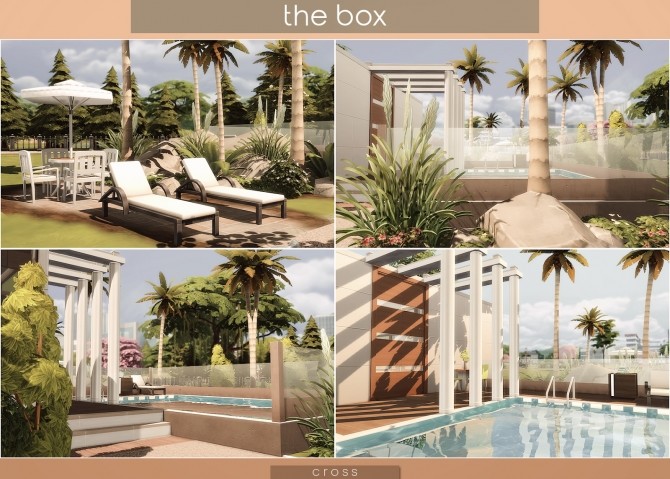 Sims 4 The Box house by Praline at Cross Design