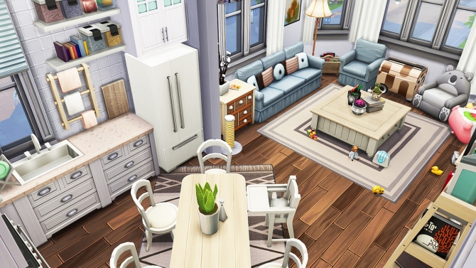 SINGLE MOM W/ 5 KIDS APARTMENT at Aveline Sims » Sims 4 Updates