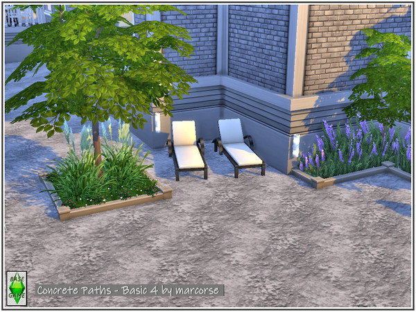 Sims 4 Concrete Paths Basic by marcorse at TSR