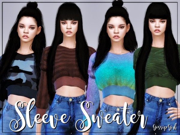 Sims 4 Sleeve Sweater by GossipGirl at TSR