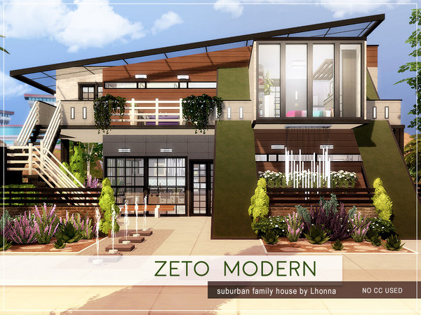 Sims 4 Zeto Modern eclectic house by Lhonna at TSR