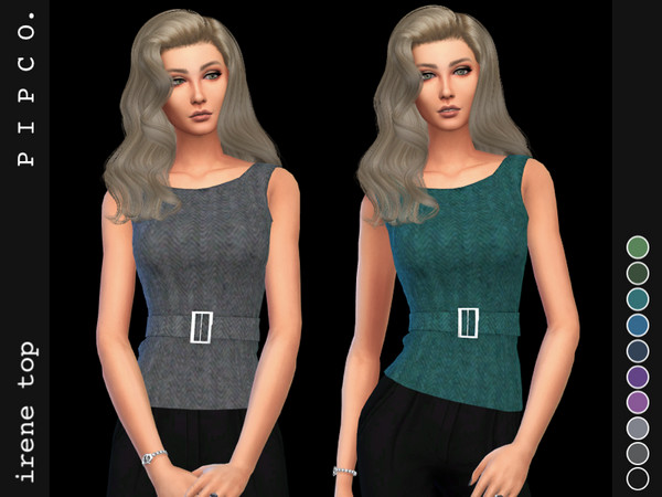 Sims 4 Irene top by Pipco at TSR