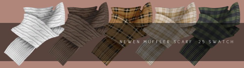 Sims 4 Padded Vest With MTM, Muffler Scarf & Overall Long Dress at NEWEN