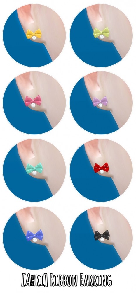 Sims 4 Ribbon Earrings at Ahri Sim4
