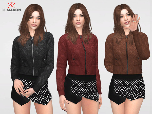Sims 4 Leather Jacket Female CC
