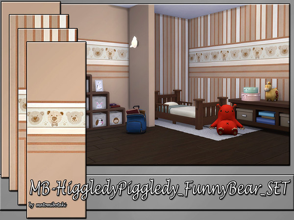 Sims 4 MB Higgledy Piggledy Funny Bear SET by matomibotaki at TSR