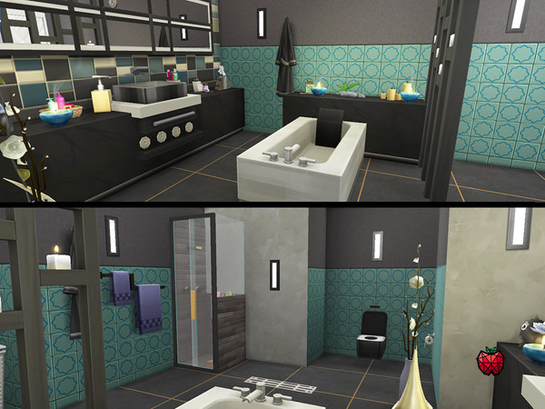 Sims 4 Nina contemporary 2 bedroom house by melapples at TSR