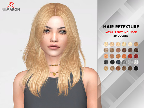 Sims 4 Billie Hair Retexture by remaron at TSR