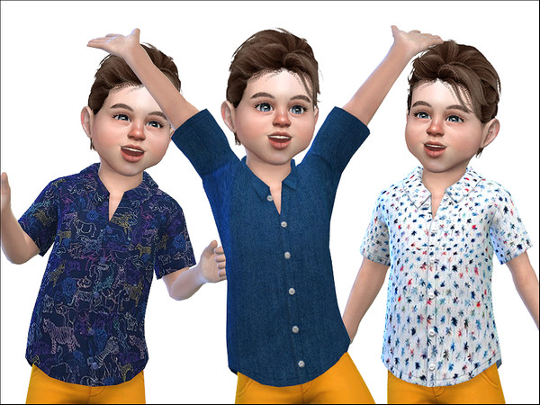 Sims 4 Shirt for Toddler Boys 01 by Little Things at TSR