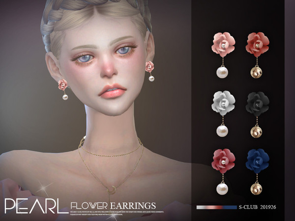 Sims 4 EARRINGS 201926 by S Club LL at TSR