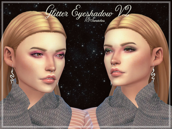 Sims 4 Glitter Eyeshadow V2 by Reevaly at TSR