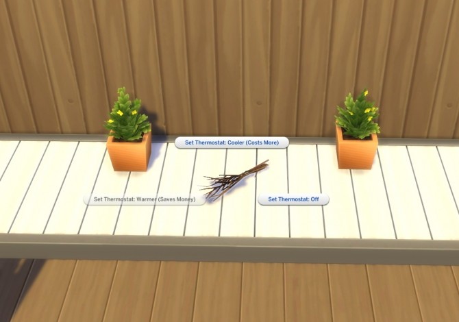 Sims 4 Twigs Thermostat by Teknikah at Mod The Sims