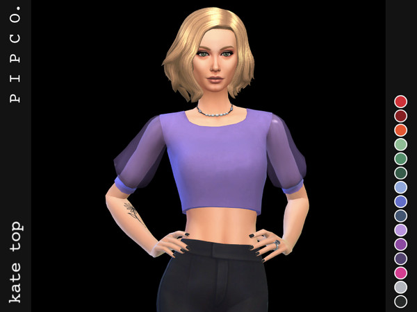 Sims 4 Kate top by Pipco at TSR