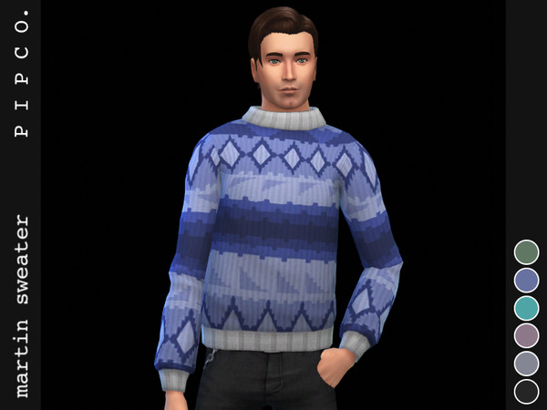 Sims 4 Martin sweater patterns by Pipco at TSR